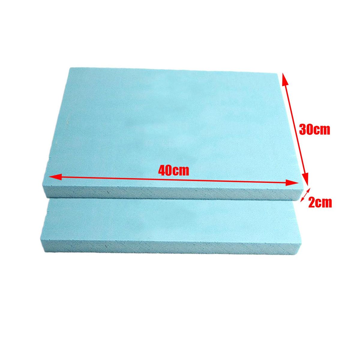 2x Polystyrene Boards Sculpting Sheets Foam Rectangle
