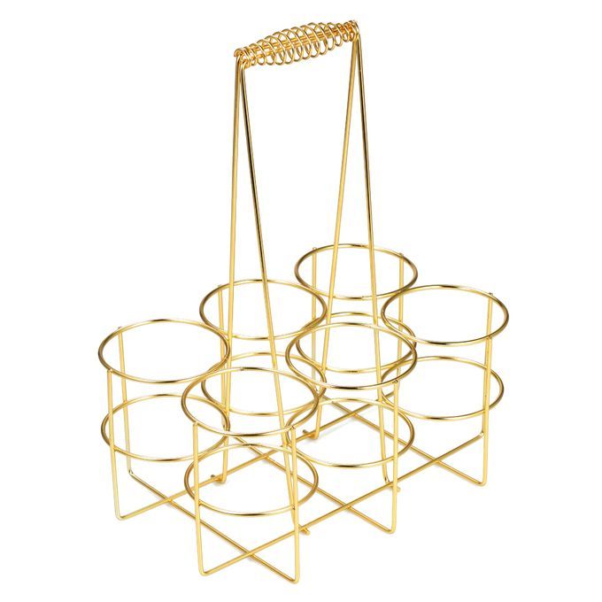 6 Bottle Beer Holder Party Beer Basket Rack  Caddy Stand