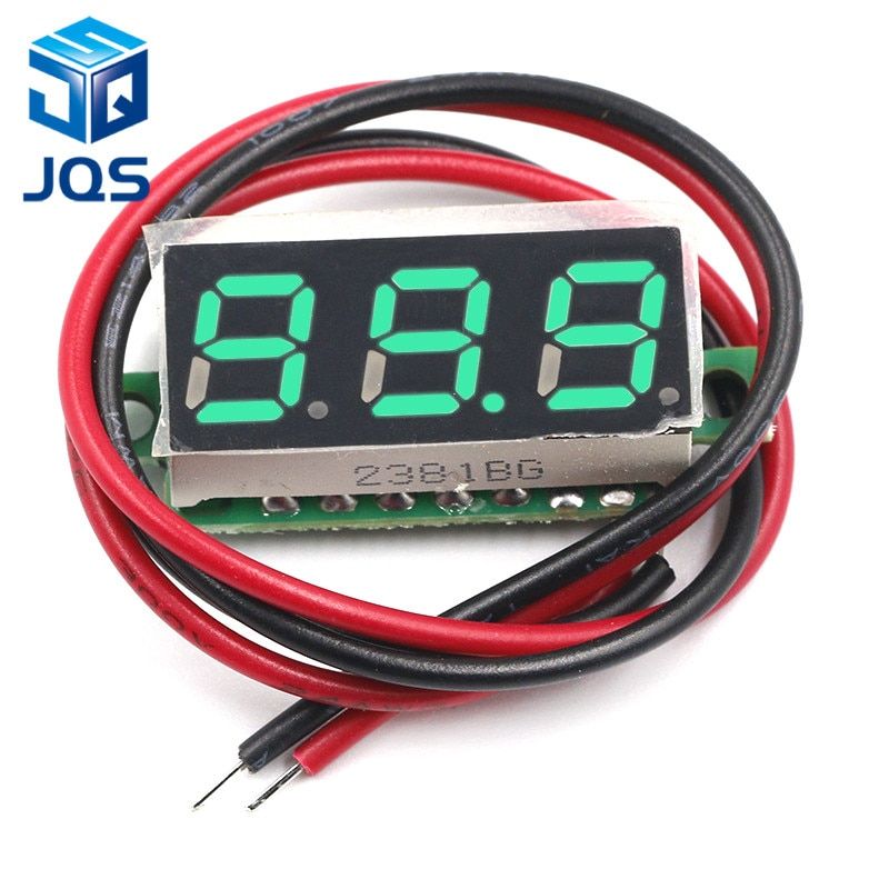 0.28 Inch DC 12V 24V Mini LED Digital Voltmeter Voltage Meter Panel Volt Tester Detector Monitor 2 Wire Red Green Blue Yellow