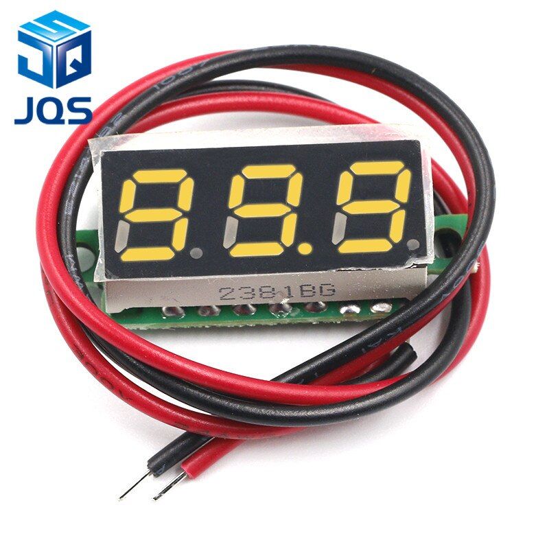 0.28 Inch DC 12V 24V Mini LED Digital Voltmeter Voltage Meter Panel Volt Tester Detector Monitor 2 Wire Red Green Blue Yellow