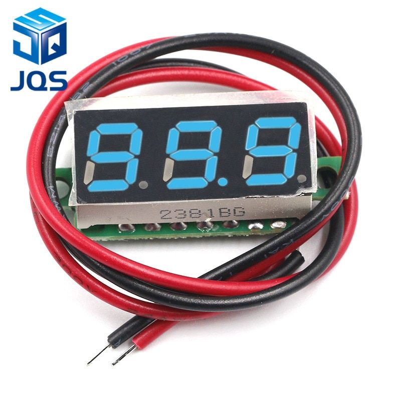 0.28 Inch DC 12V 24V Mini LED Digital Voltmeter Voltage Meter Panel Volt Tester Detector Monitor 2 Wire Red Green Blue Yellow