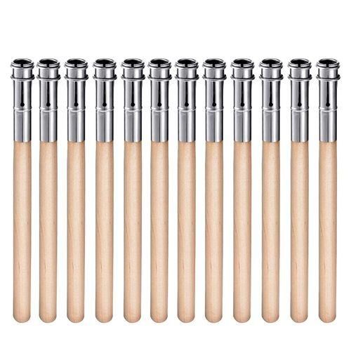 12 Pieces Wooden Pencil Extenders Art Pencil Lengthener