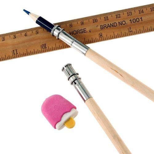 12 Pieces Wooden Pencil Extenders Art Pencil Lengthener