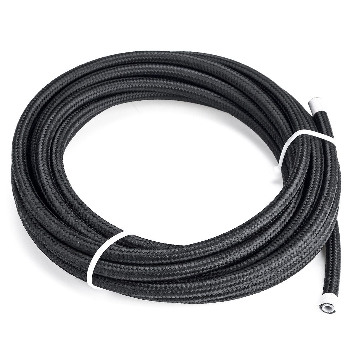 20FT AN10 Fuel Hose Oil Gas Line PTFE Nylon Stainless Steel Braided #Black [Black]
