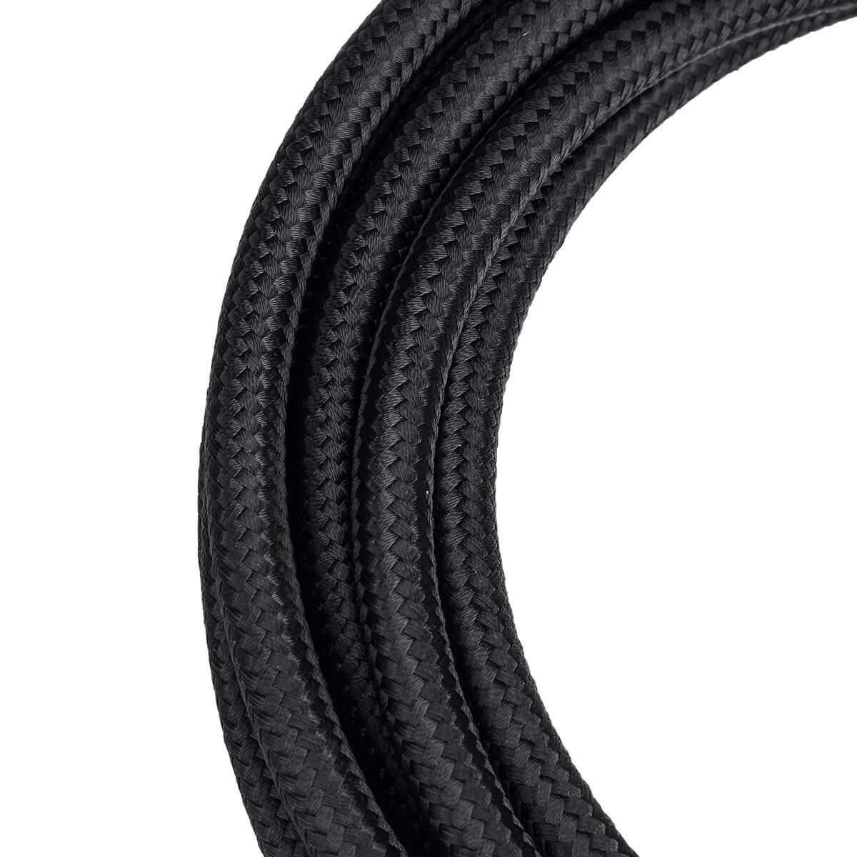 20FT AN10 Fuel Hose Oil Gas Line PTFE Nylon Stainless Steel Braided #Black [Black]