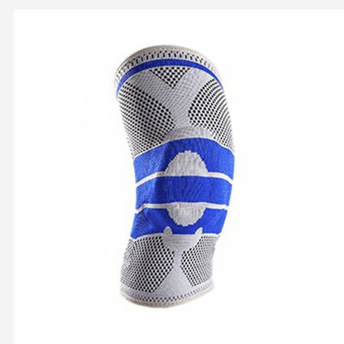 Sports Knee Support Silicone Pad Knee Brace Protection For Athletes Stability Gray