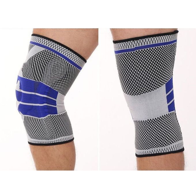Sports Knee Support Silicone Pad Knee Brace Protection For Athletes Stability Gray