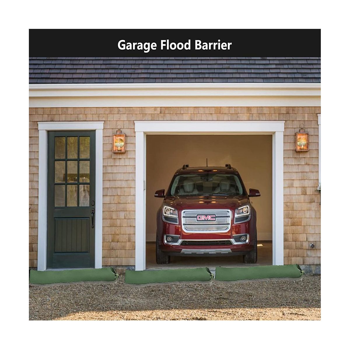 3Pack Long Canvas Sandbags 4Ft X 7Inch Water