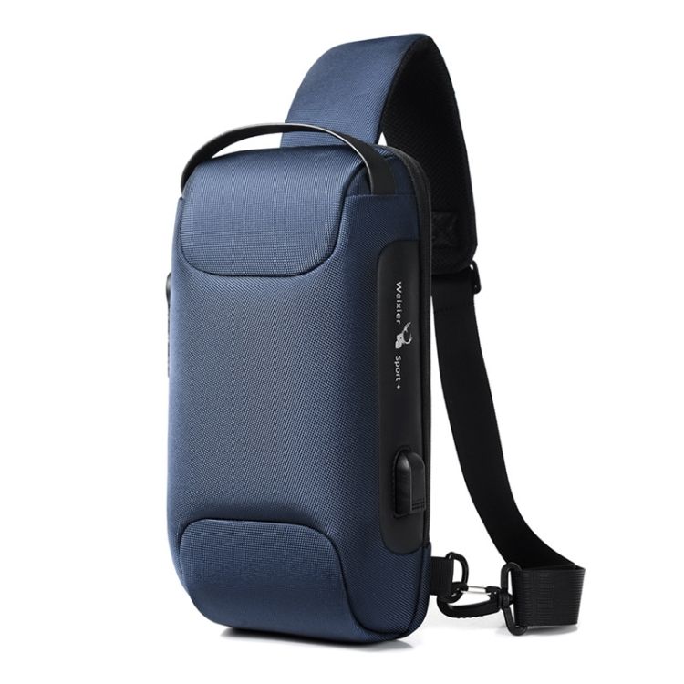WEIXIER 9530 Men Oxford Cloth Chest Bag New Blue