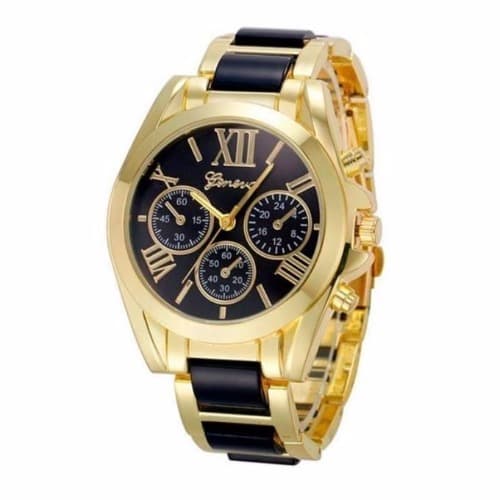 Bracelet Wrist Watch - Gold & Black