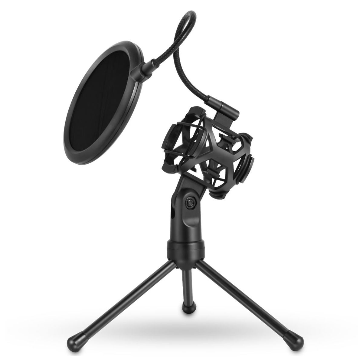 Desktop Microphone Tripod Stand Foldable Mic Stand With