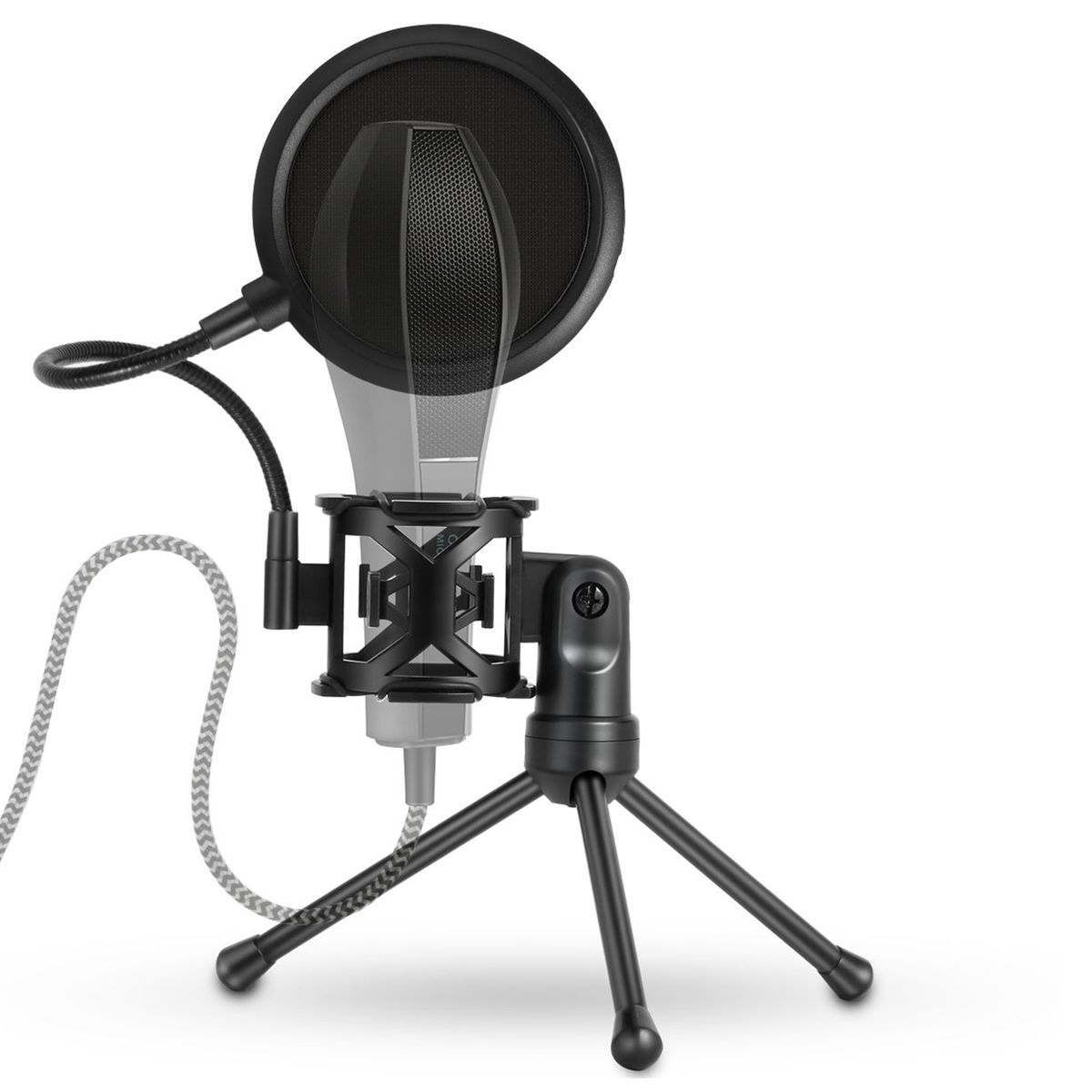 Desktop Microphone Tripod Stand Foldable Mic Stand With