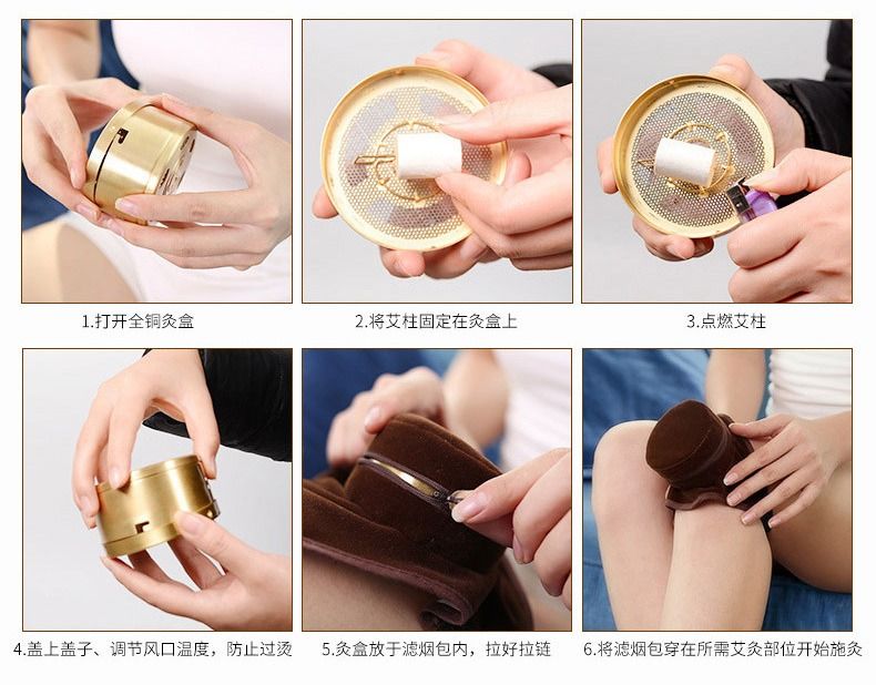 Therapy Tool Care Massage Body Neck Copper Bag Leg Treatment Moxibustion Warming Moxibust Box Health For Massager Arm