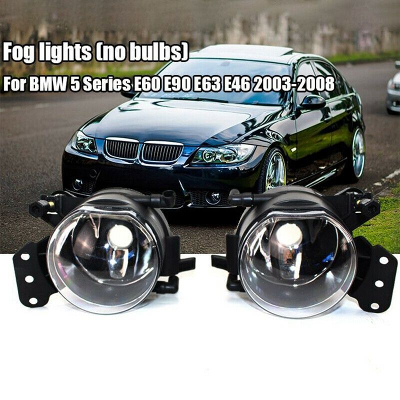 Pair M Sport Package Front Bumper Fog Lights Shell Cover