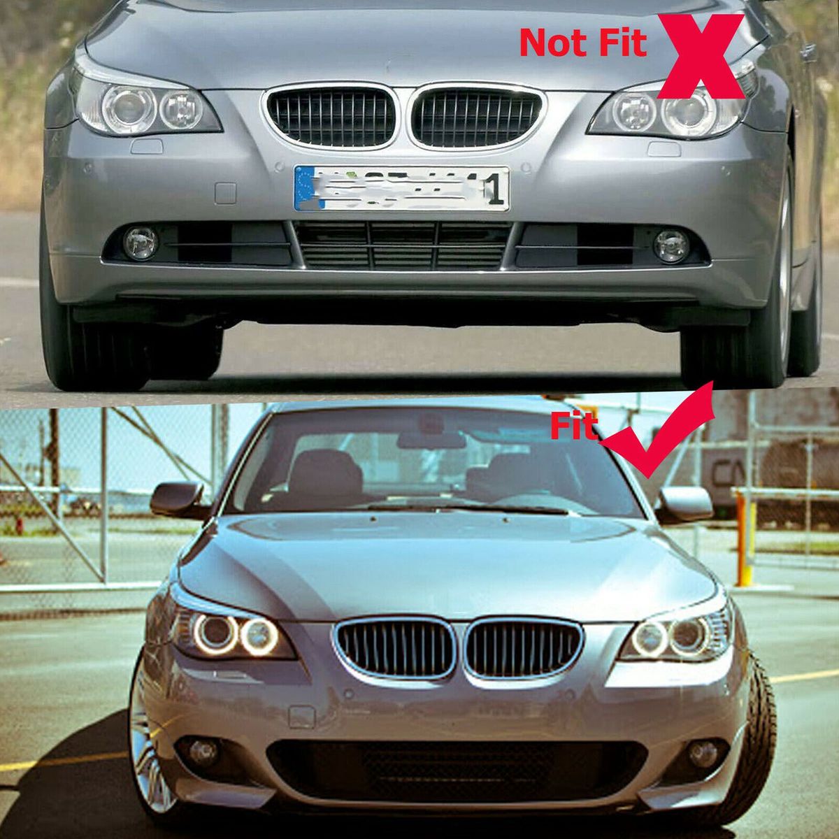 Pair M Sport Package Front Bumper Fog Lights Shell Cover