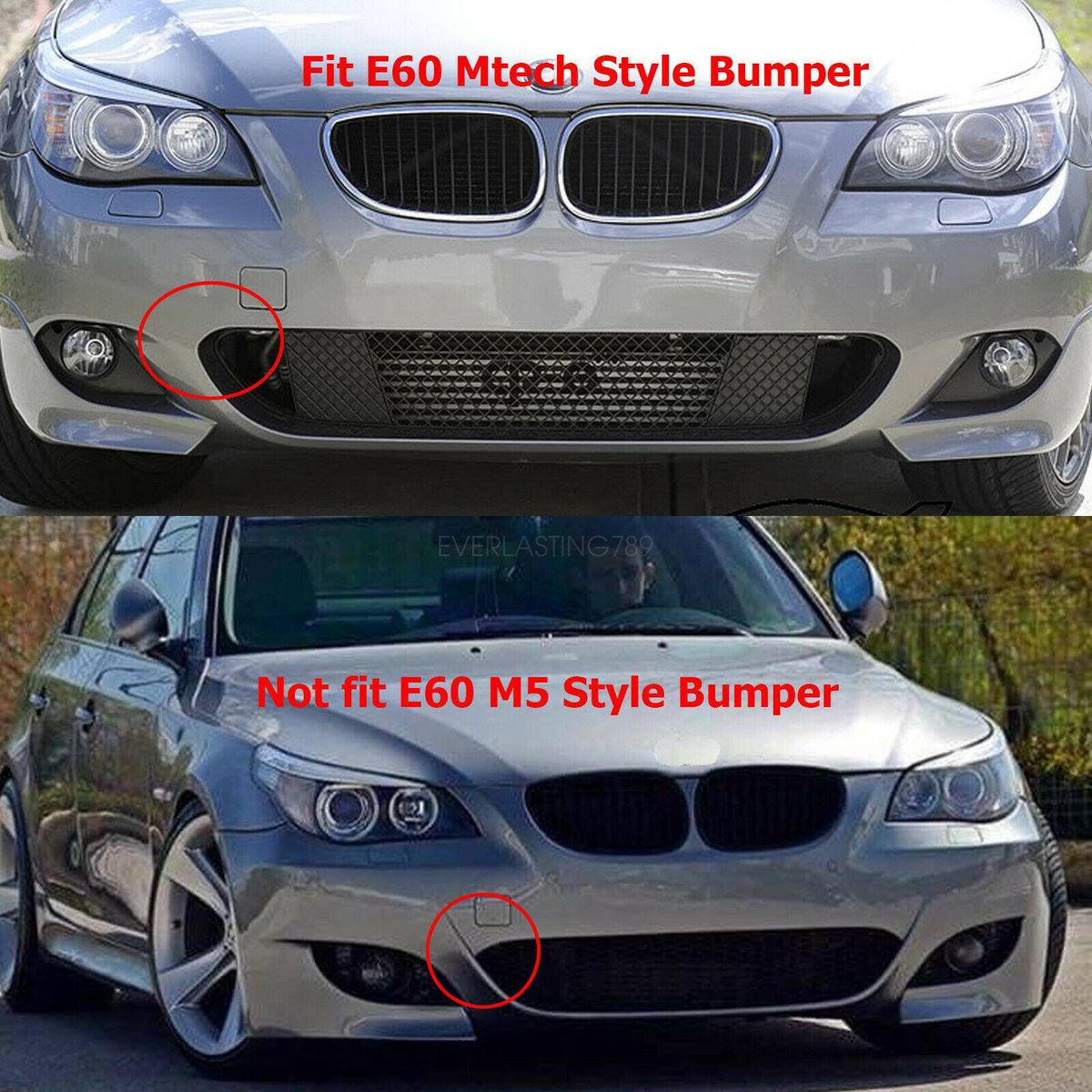 Pair M Sport Package Front Bumper Fog Lights Shell Cover