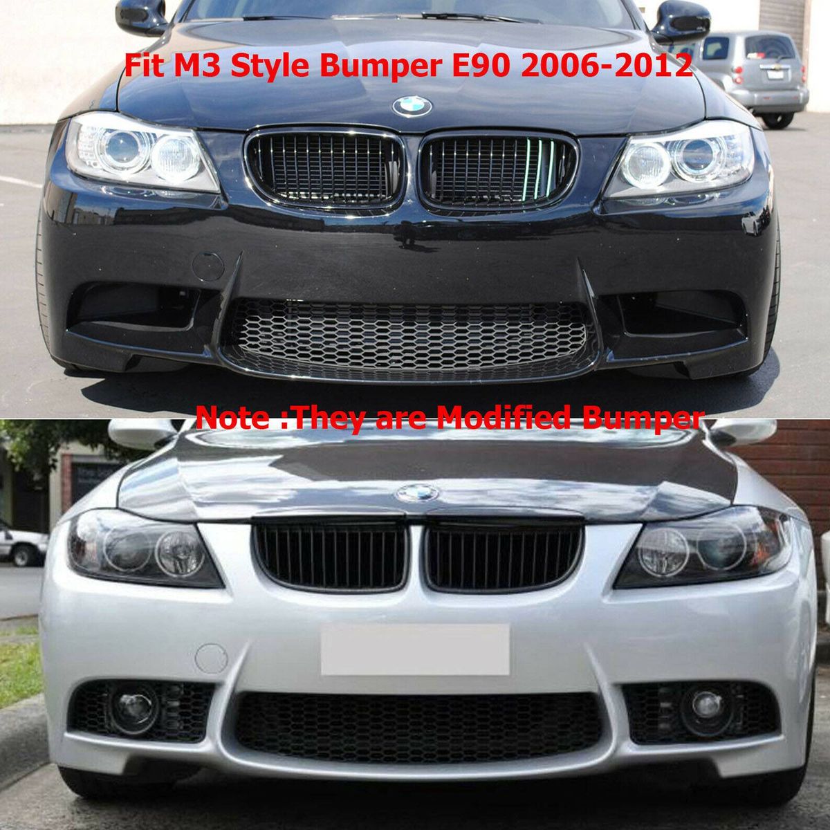Pair M Sport Package Front Bumper Fog Lights Shell Cover