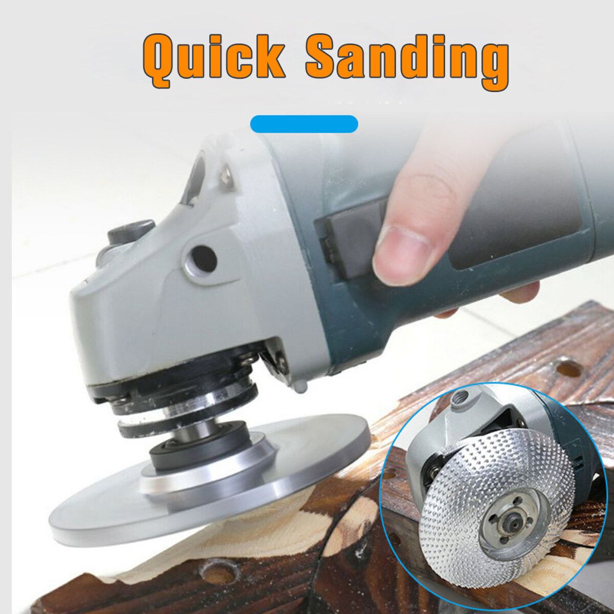 84mm Carbide Angle Grinding Wheel Wood Sanding Carving Shaping Disc Grinder Tool Silver