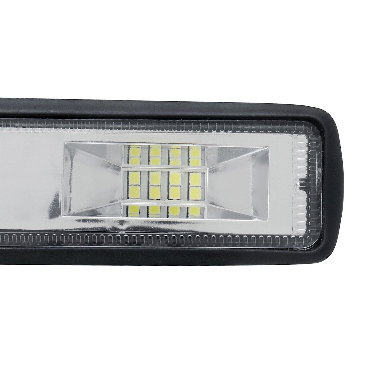 ( 6inch-Flood Beam-Universal) 16led 48W IP67 Car LED Work Light Bar Driving Lamp Inspection Lamp Strip DC10-30V For Perodua Proton ATV Truck Offroad Excavator Tractor 6500K-WHT