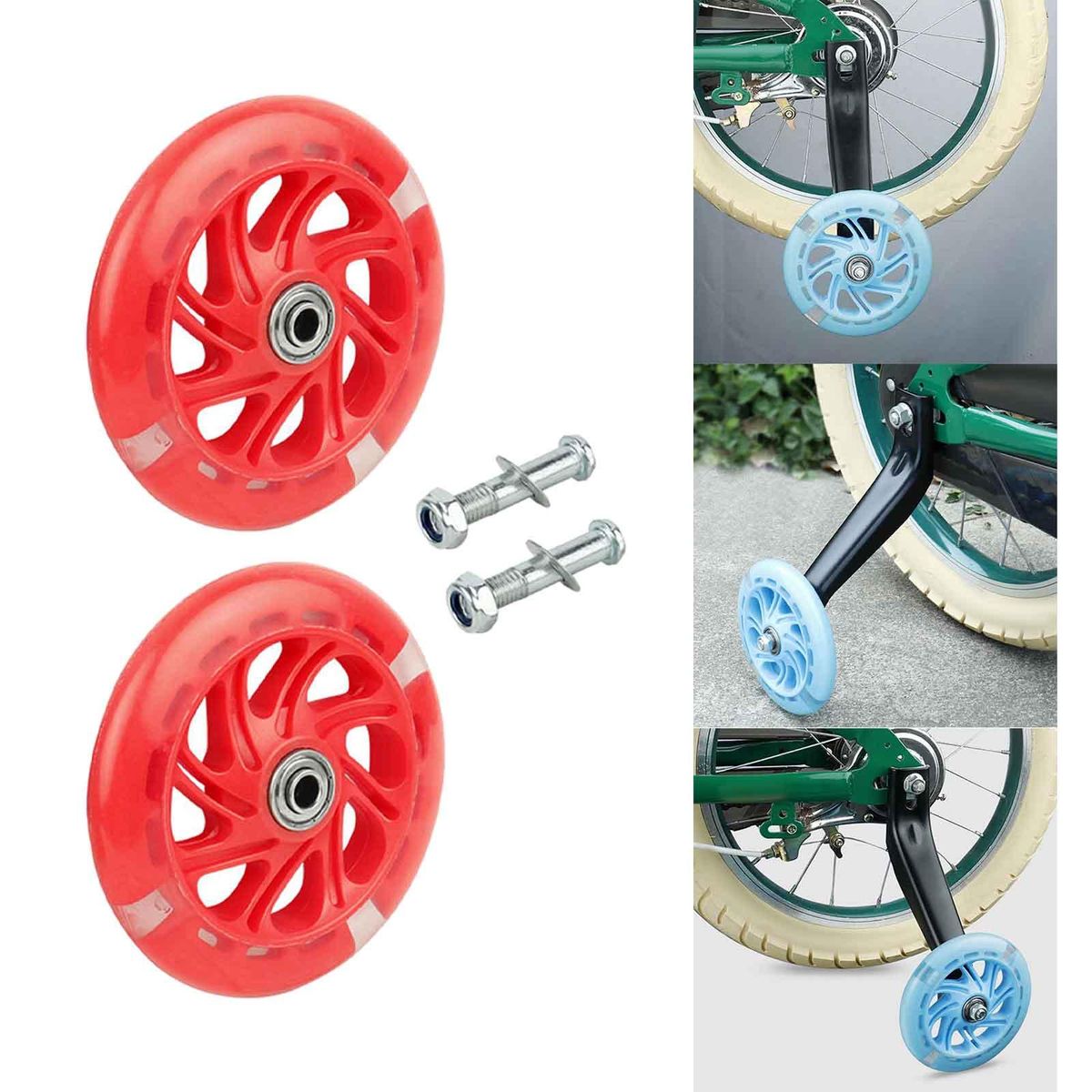Kids Bike Training Wheels Balance Safety Equipment For Red