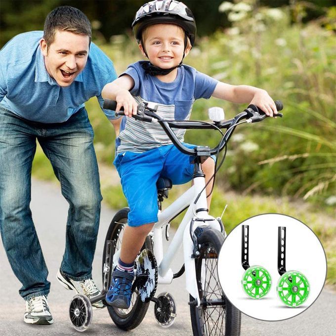 12-20 Inches Kids Bicycle Balance Stabilisers Bike Training Green