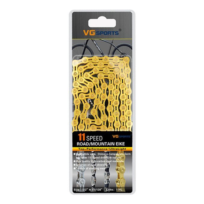 891011 Speed Bike Chain Road Bike Racing Bicycle 11 Speed Golden
