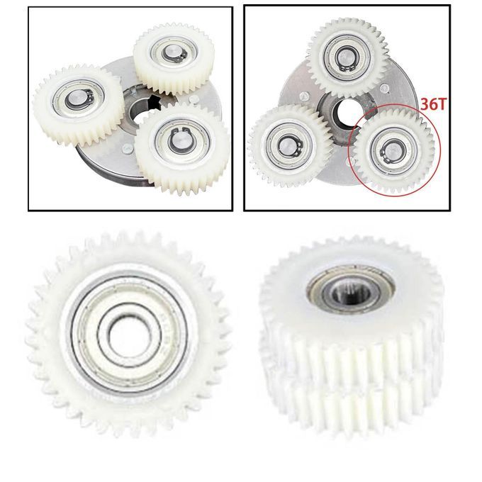 3 Pieces Durable Nylon Electric Bikes 36T Planetary Gears Kit, Outer