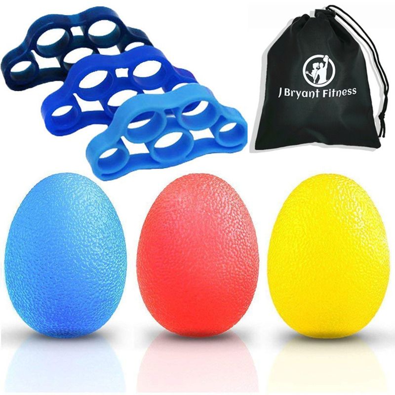 Stress Hand Grip Ball Finger Strength Training 3 Stress Relief Therapy EBalls And 3-MULTI