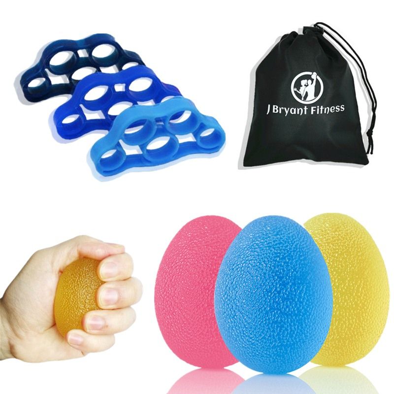 Stress Hand Grip Ball Finger Strength Training 3 Stress Relief Therapy EBalls And 3-MULTI
