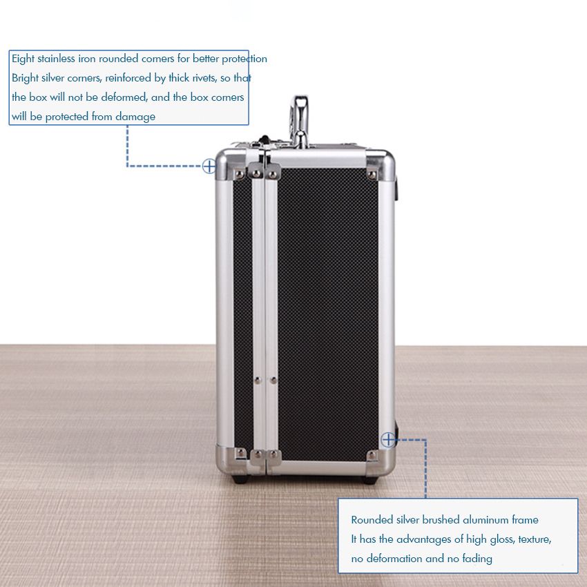 Aluminum Tool Holder Box Case Flight Briefcase With