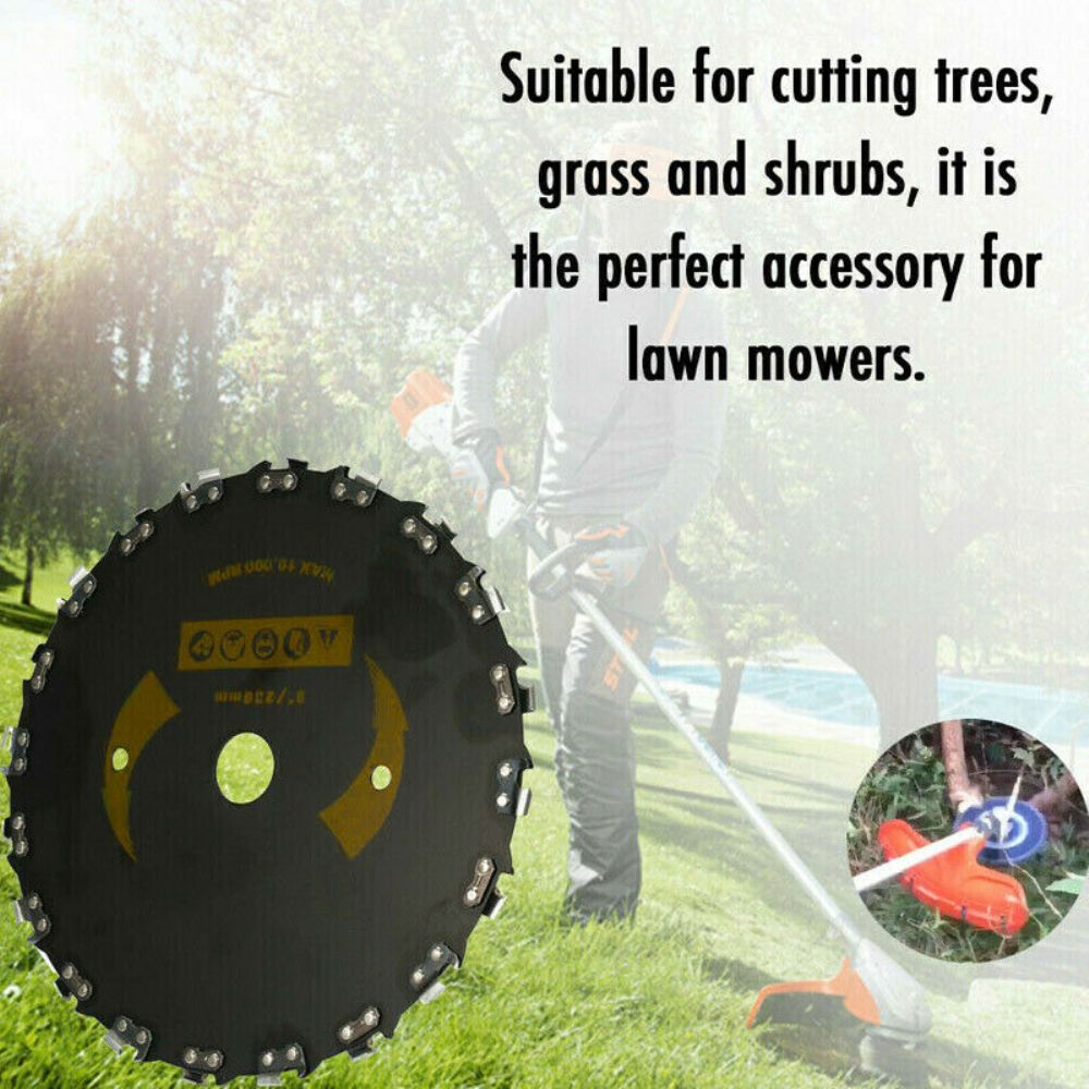 9 Inch Steel Lawnmower Head Trimmer Lawn Mower Parts 20-Disc Tooth Blade Brush Cutter GrWeed By Lawnmover Head Supplier