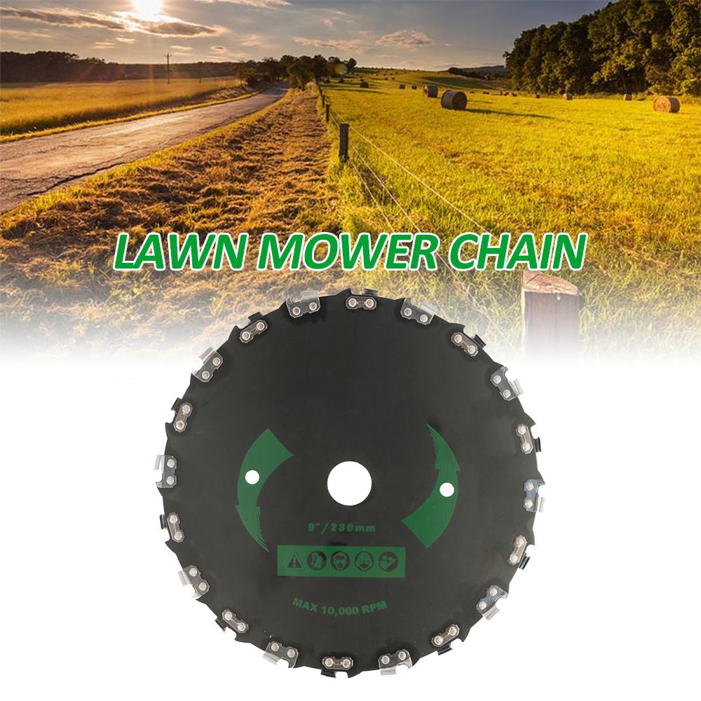 9 Inch Steel Lawnmower Head Trimmer Lawn Mower Parts 20-Disc Tooth Blade Brush Cutter GrWeed By Lawnmover Head Supplier