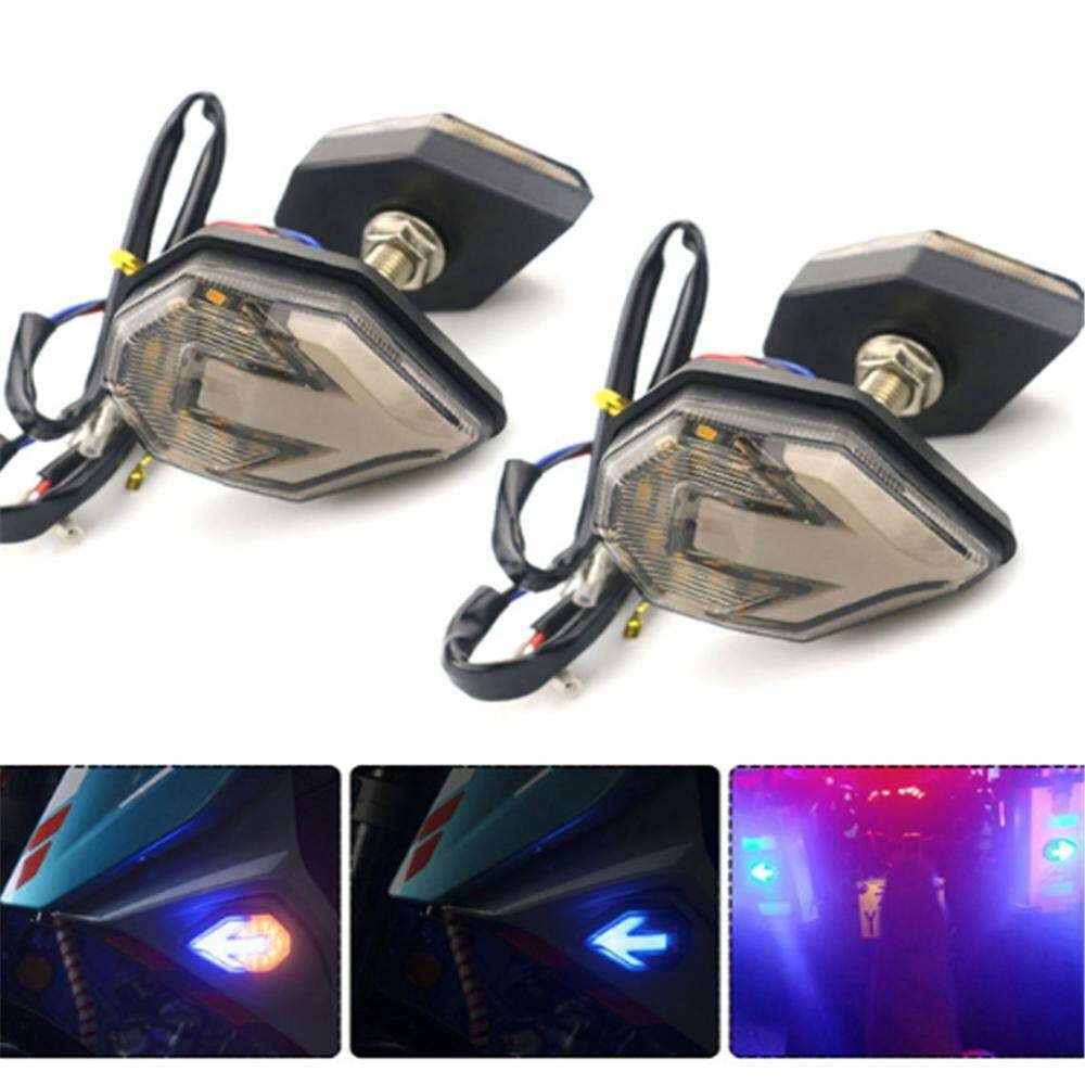 2 Pair Motorcycle Arrow LED Turn Signal Light Indicators Lamp For Harley For Suzuki （yellow Red）