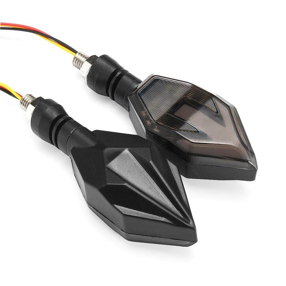 2 Pair Motorcycle Arrow LED Turn Signal Light Indicators Lamp For Harley For Suzuki （yellow Red）