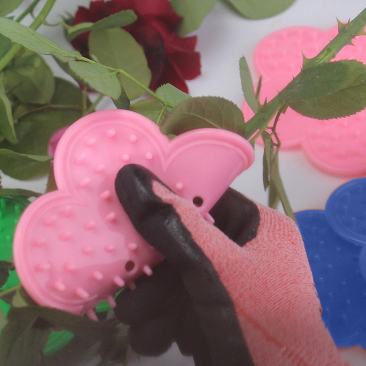 2Pcs Thorn Remove Pad Gardening Flower Thorn Pink