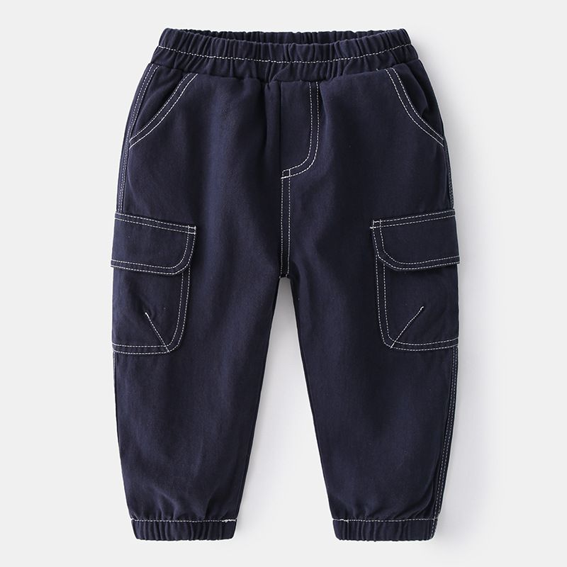 100% Cotton Kids Boys Casual Pants-Green