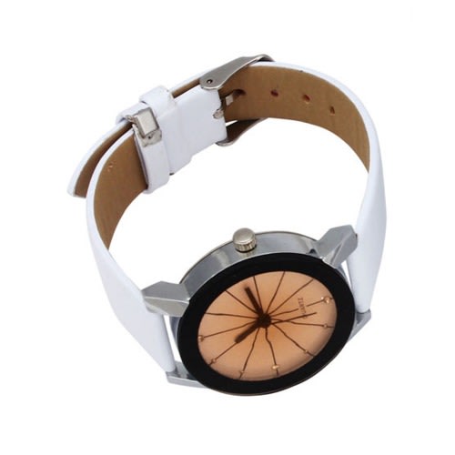 Unisex Casual Watch Stainless Steel Leather Sports Watch Quartz Analog Wrist Watch