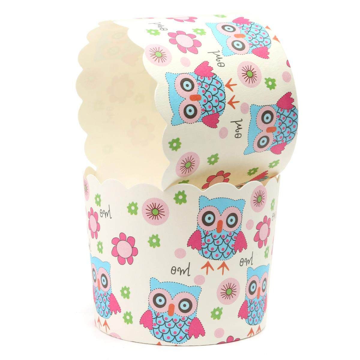 50 Pcs Hard Matte Cup Cake Cups Three