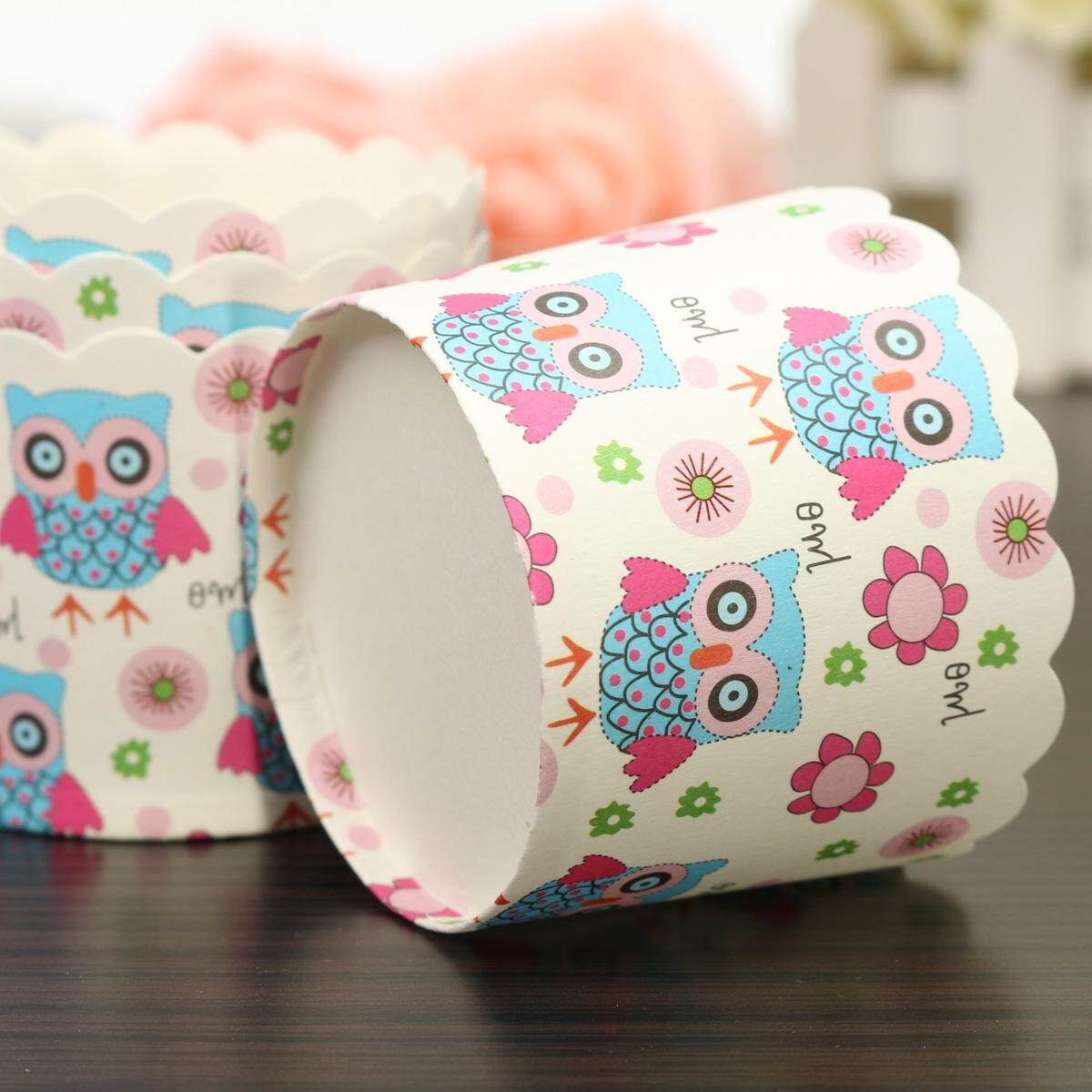 50 Pcs Hard Matte Cup Cake Cups Three