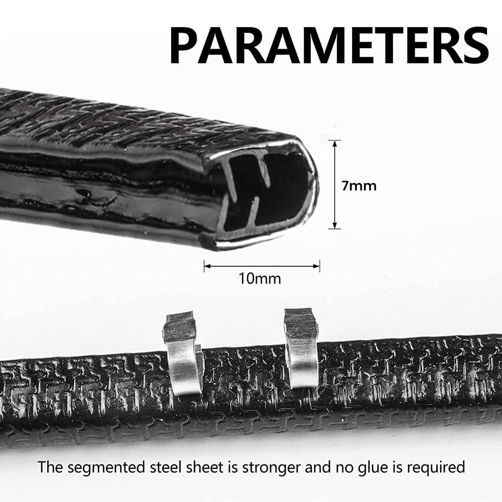 Car Door Protector Edge Guards Black Universal Rubber