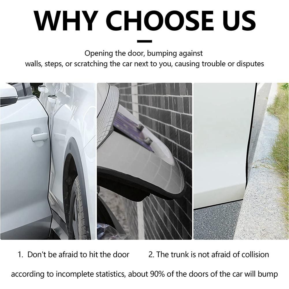 Car Door Protector Edge Guards Black Universal Rubber