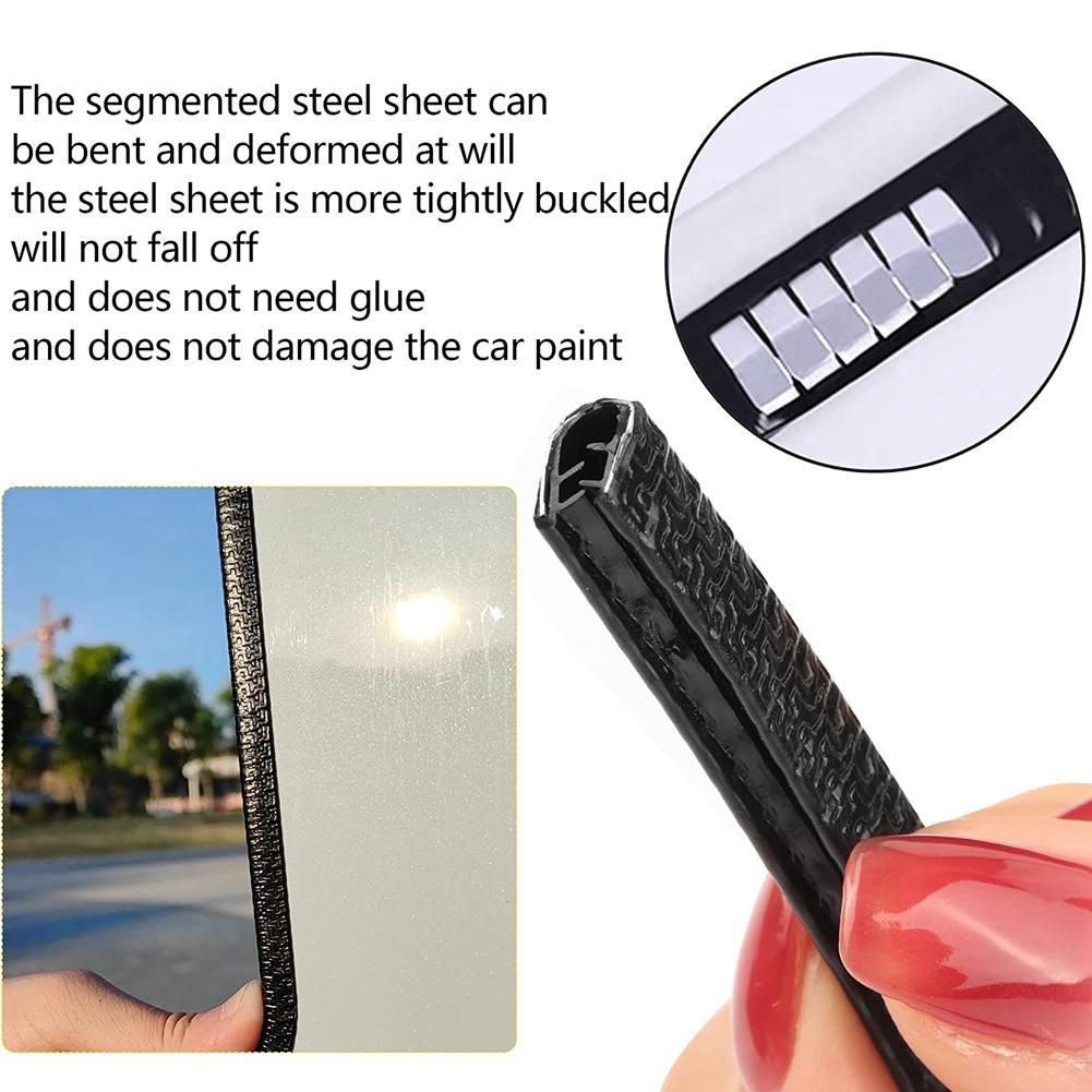 Car Door Protector Edge Guards Black Universal Rubber