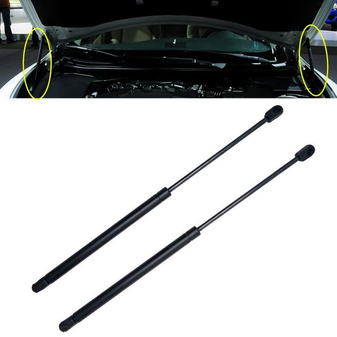2Pcs Car Carbon Steel Front Hood Lift Support Shock-Black