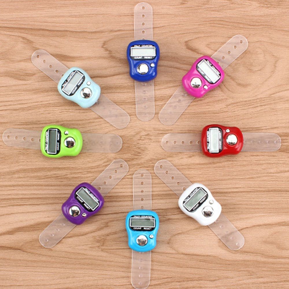 LCD Electronic Finger Hand Ring Knitting Row