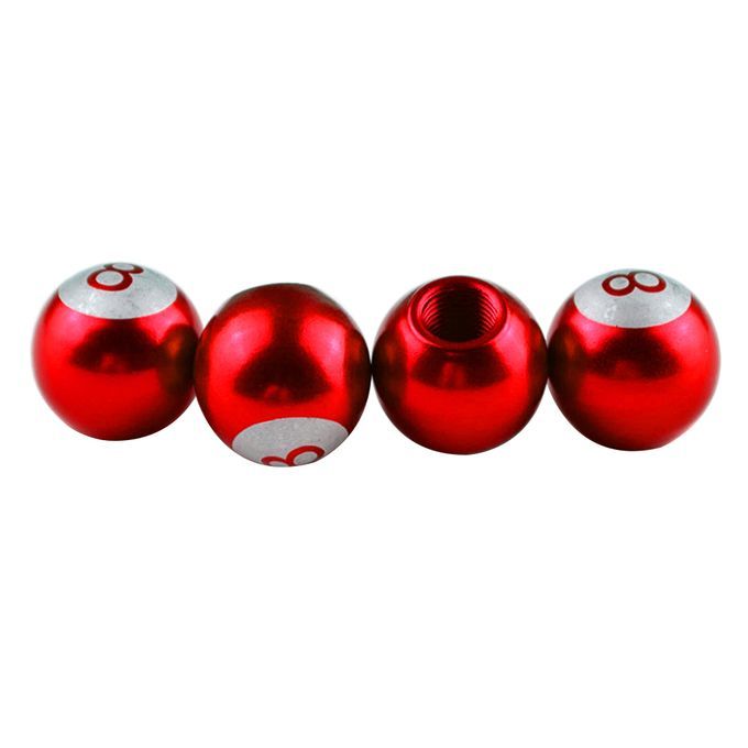 4Pcs Number 8 Round Ball Bike Motorcycle Wheel Tire Tyre-Red