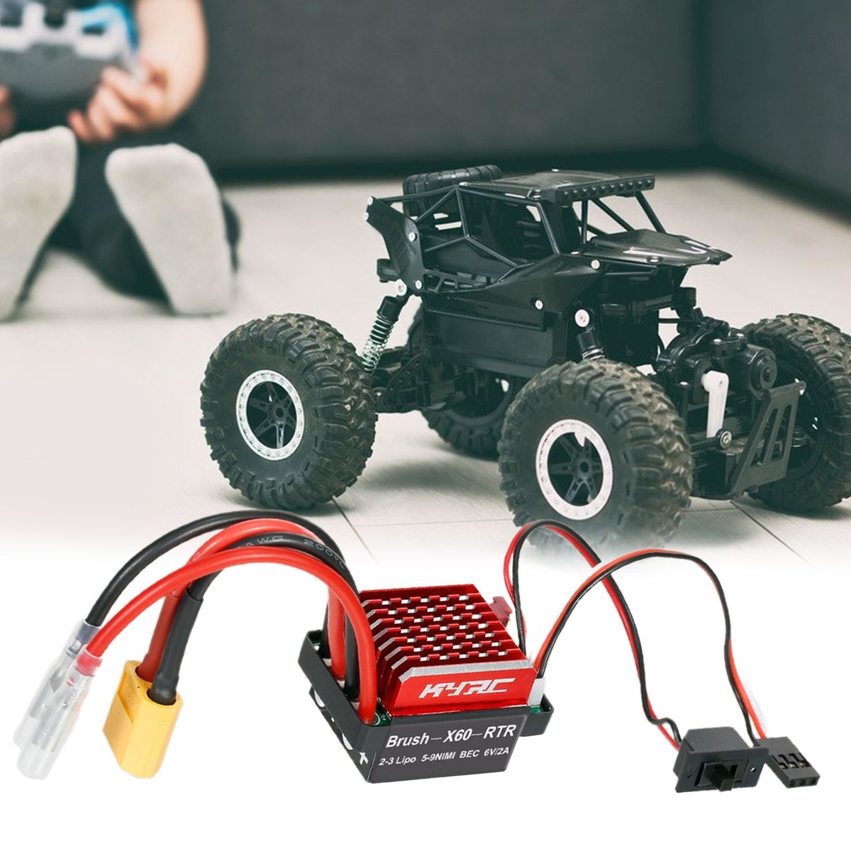 Motor Brush Controller HSP HPI ESC Motor Speed Brush Controller Black