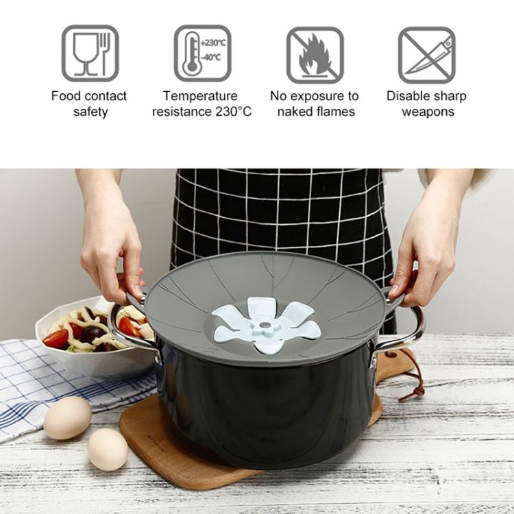 Silicone Flower Ll-proof Pot Lid, Size: 29cm Large Yellow