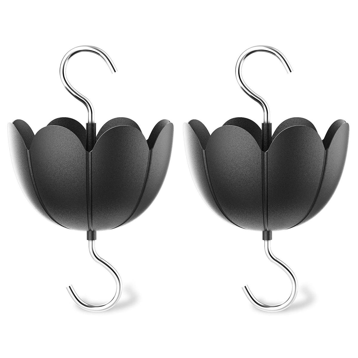 1Pc2Pcs Feeder Moat Hummingbird Feeder Moat with Hook Black