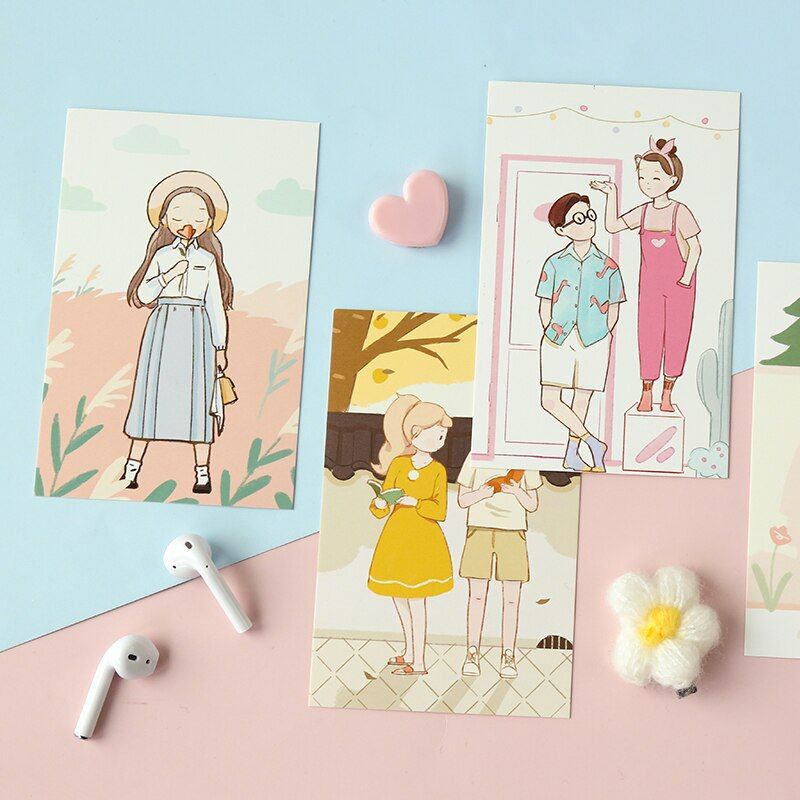 30 Pcs Set Perfect Sweet Love Postcard DIY Journal