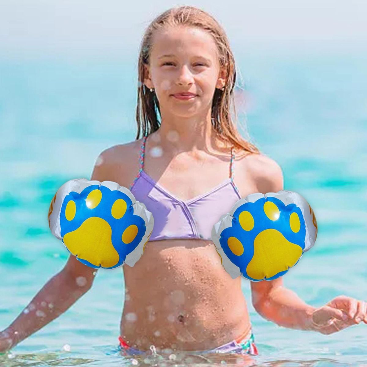 Inflatable Swimming Arm Ring Swimming Armbands Toddlers Pool Swim Paw